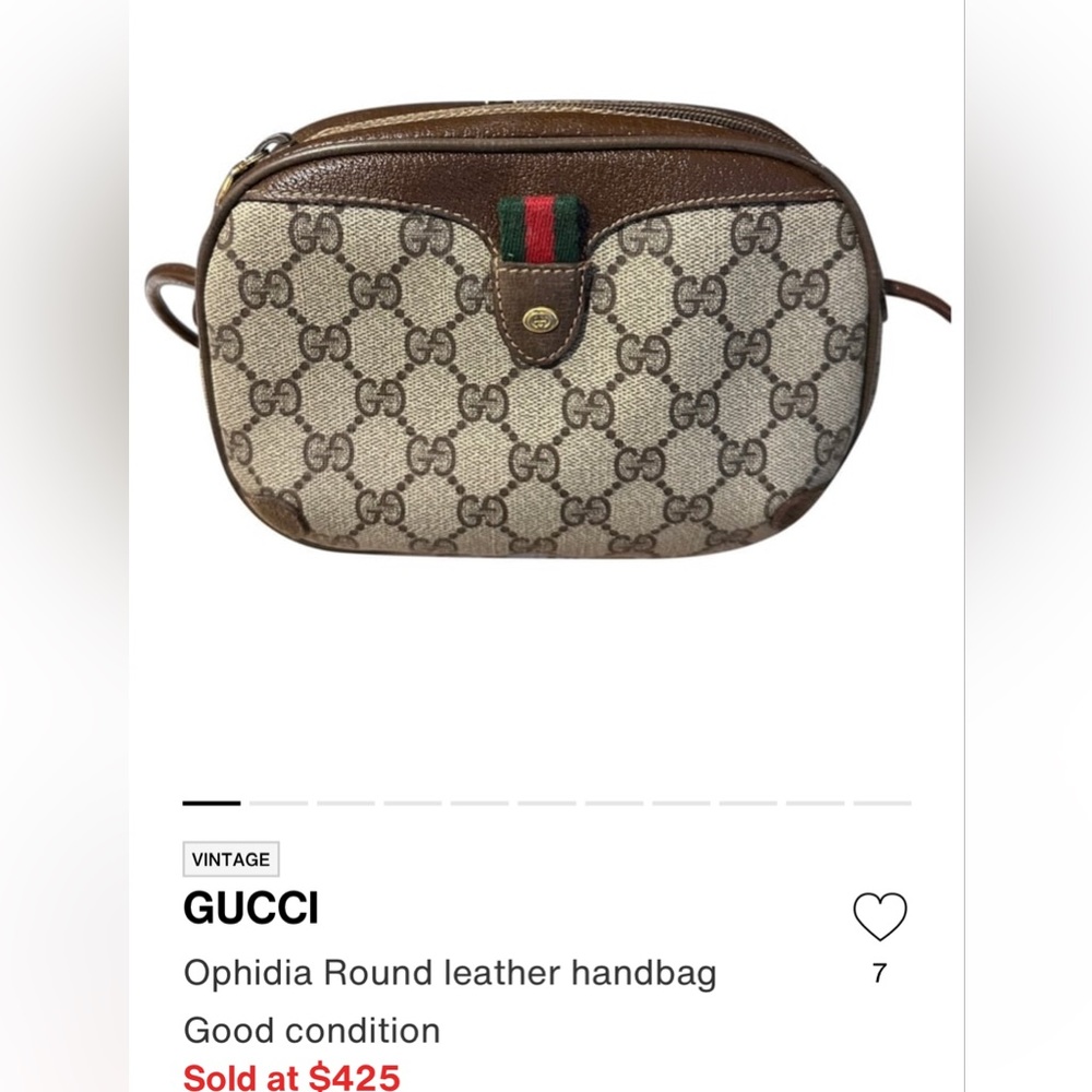 **Sold Via Vestiaire Collective** Gucci GG Sherry Line Handbag